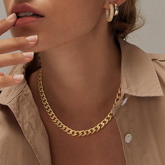 Collar de eslabones cubanos grueso