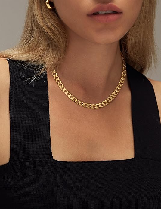 Collar de eslabones cubanos grueso