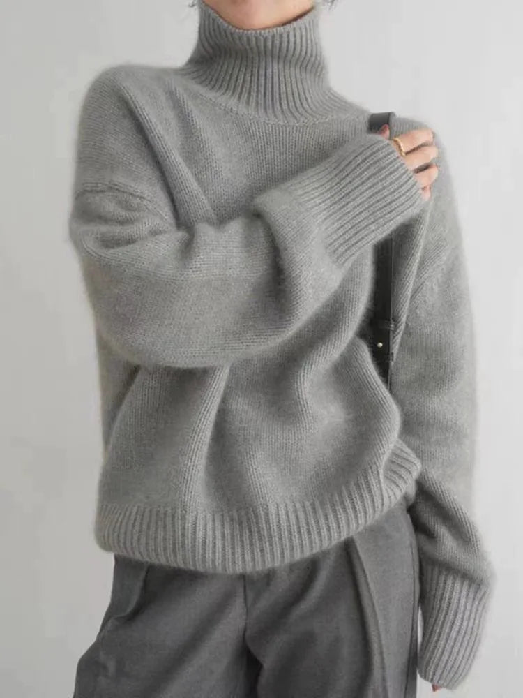 Isabella™ | Jersey de Cuello Alto de Cachemira