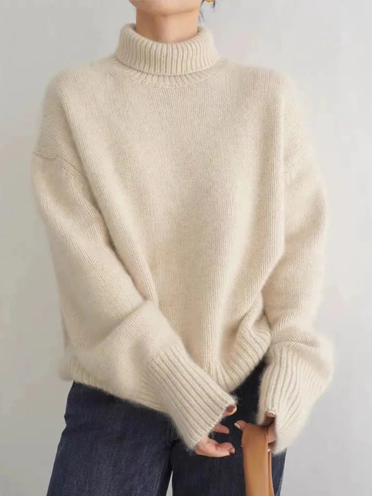 Isabella™ | Jersey de Cuello Alto de Cachemira