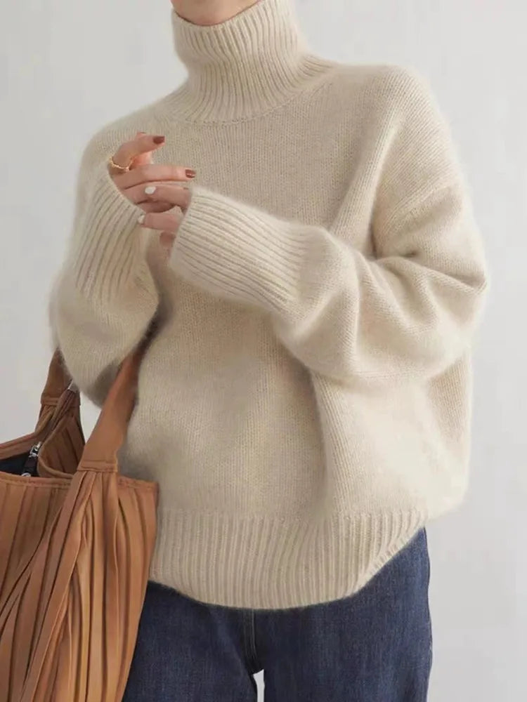 Isabella™ | Jersey de Cuello Alto de Cachemira