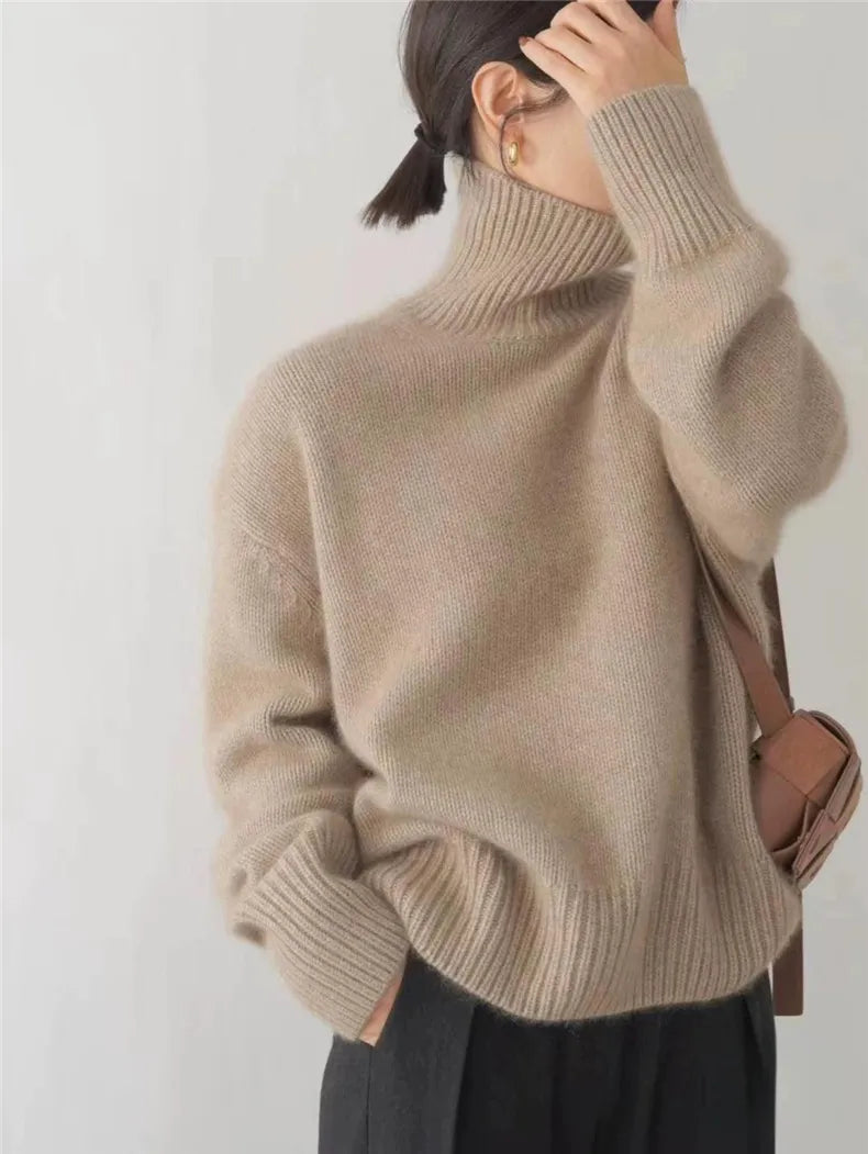 Isabella™ | Jersey de Cuello Alto de Cachemira