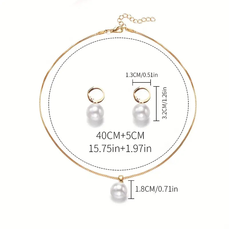Set de joyas con perlas “Golden Grace”