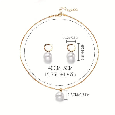 Set de joyas con perlas “Golden Grace”